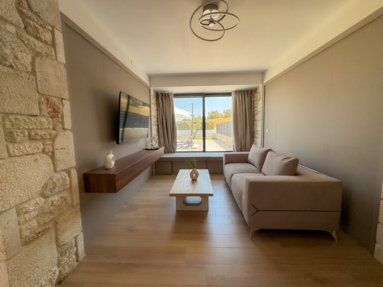 Villa's sofa and tv